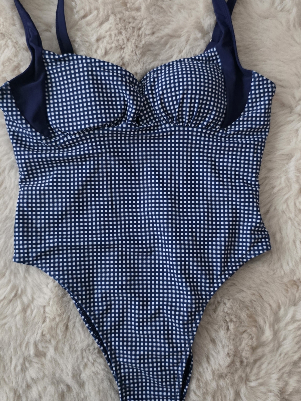 Seamolly Navy Gingham One-Piece Swimsuit for Kids